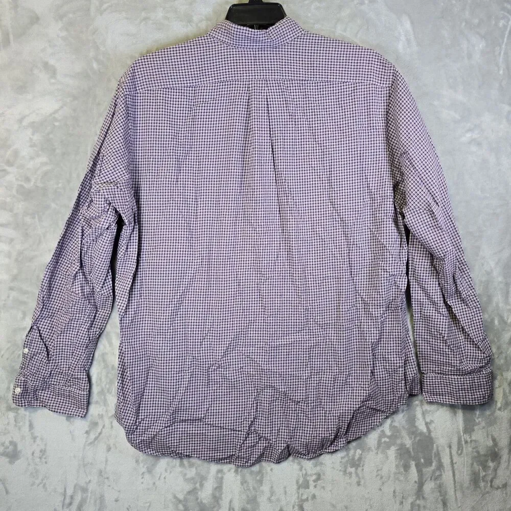 Ralph Lauren Classic Fit Shirt Men's XXL Purple Plaid Preppy Work Dad City